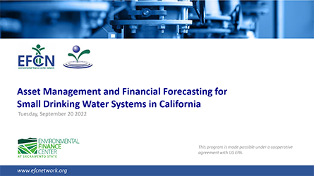 California drinking water funding workshop